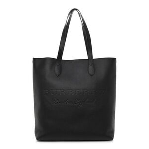 BURBERRY Grainy Calfskin Remington Tote Black